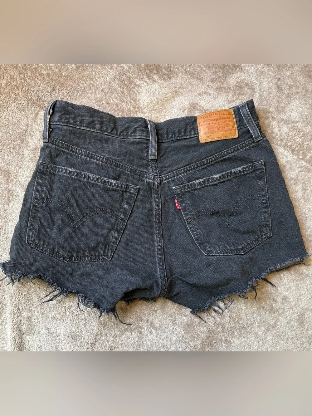 Black Distressed Women's Denim Shorts
